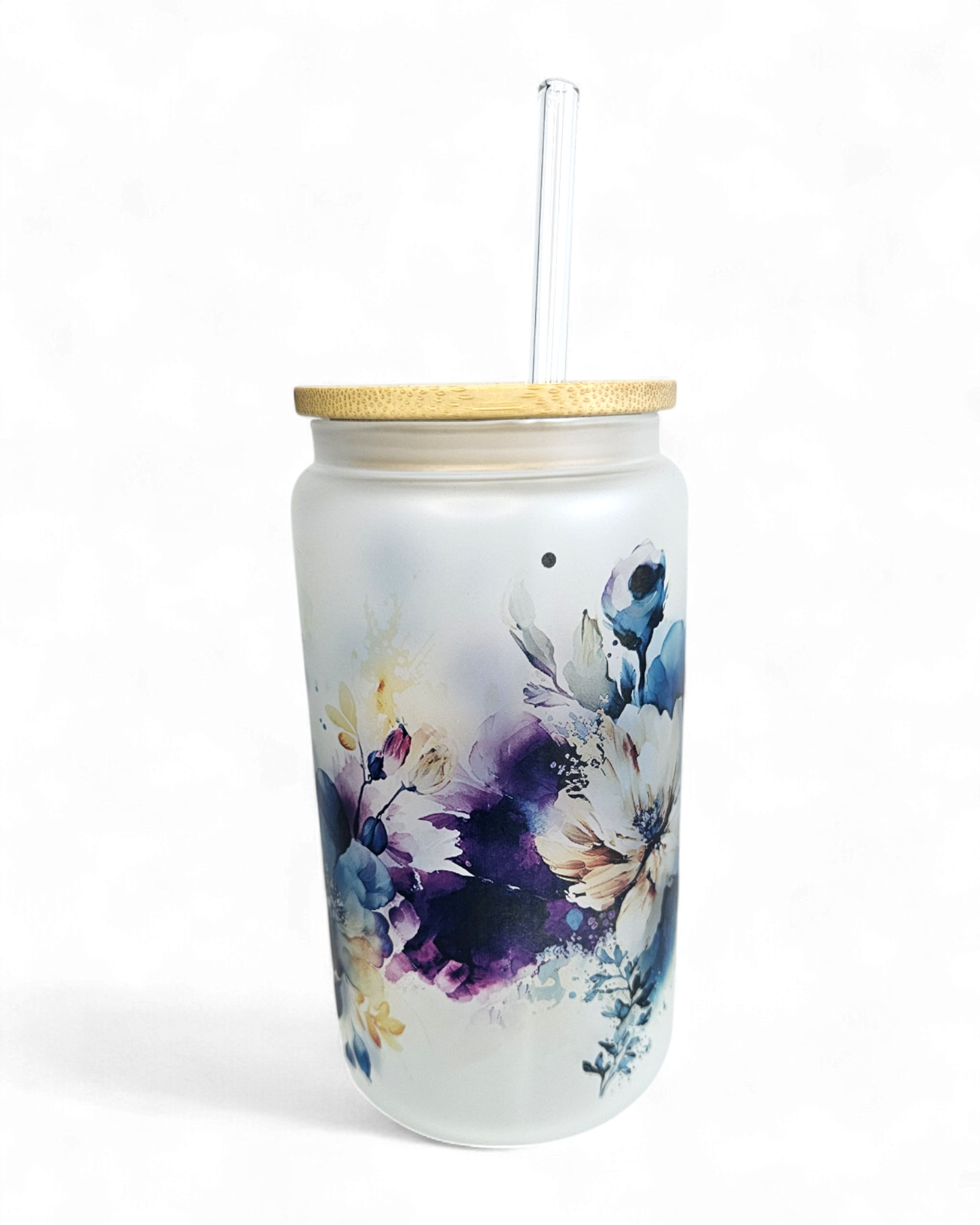 Glastumbler Flower