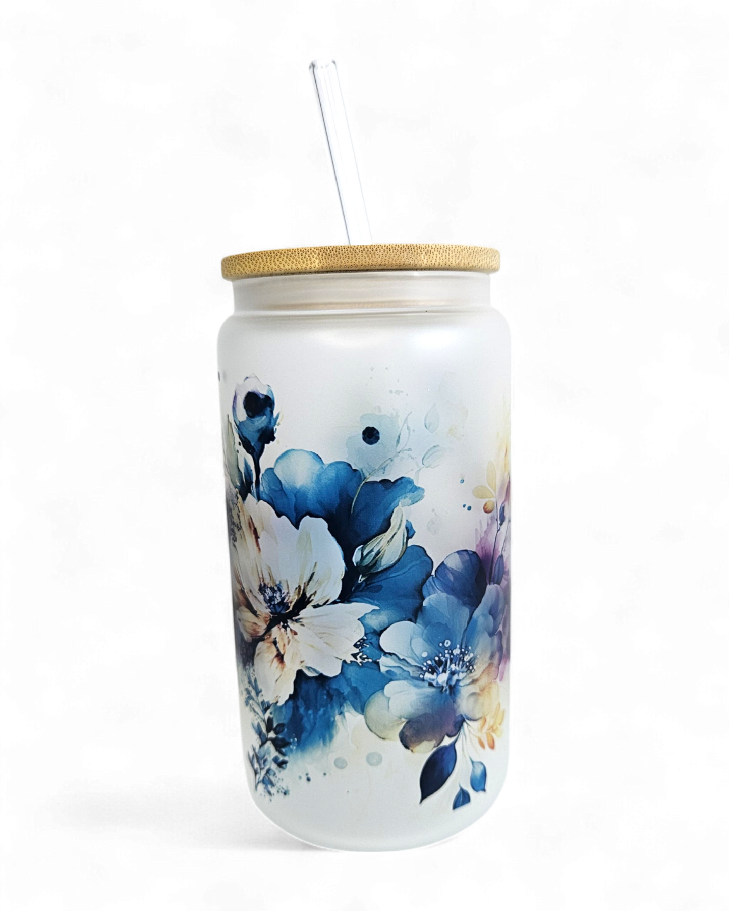 Glastumbler Flower