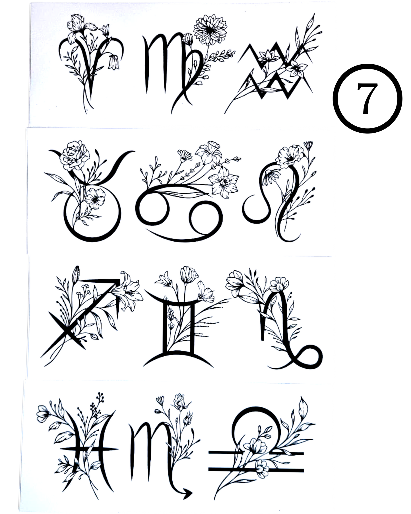 Motive- Buchstaben & Sternzeichen