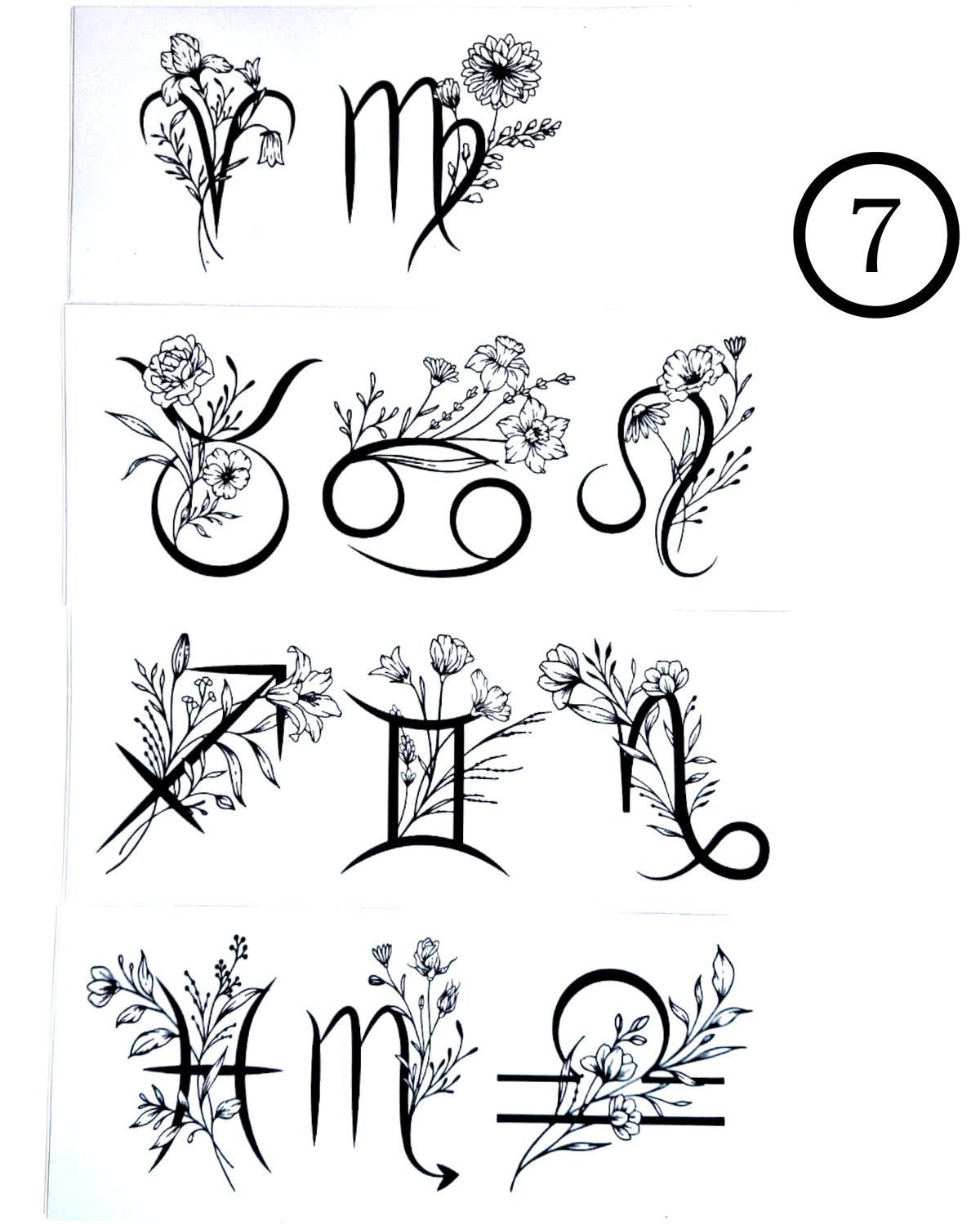 Motive- Buchstaben & Sternzeichen