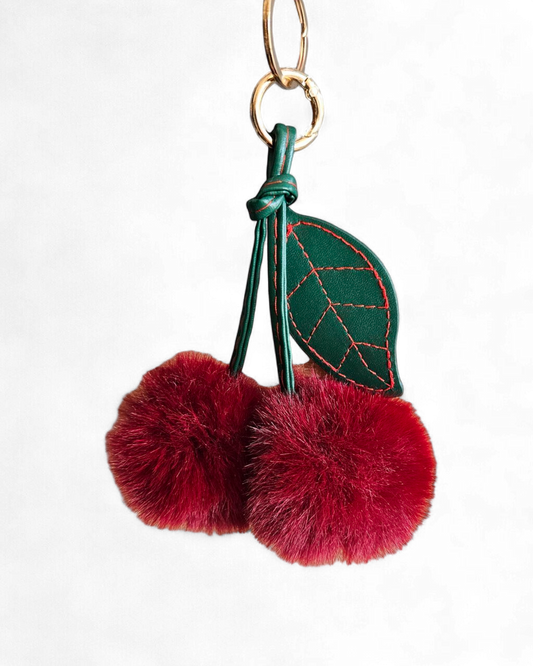 Taschenanhänger Cherry-Plüsch