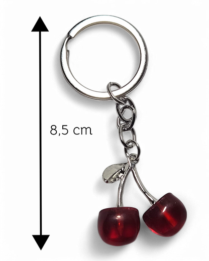 Schlüsselnahänger Cherry silver