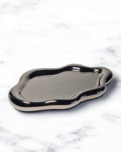 Keramikschale Cloud silber