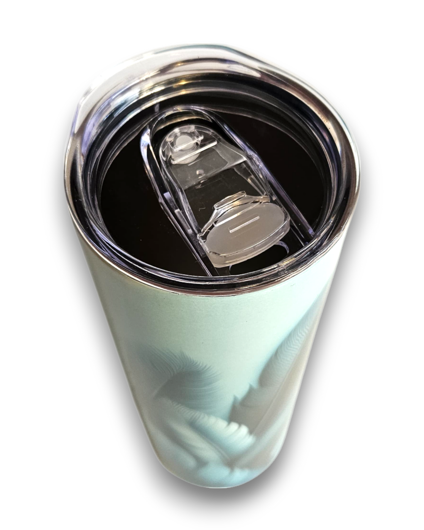 Thermobecher blaue Feder