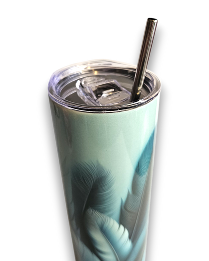 Thermobecher blaue Feder