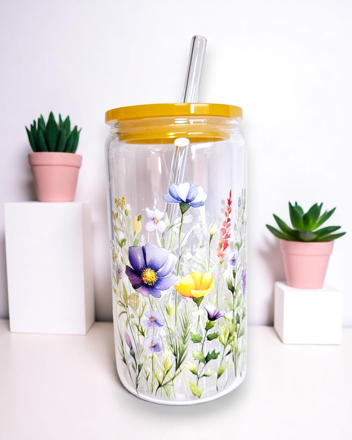 Glastumbler Flower-Garden