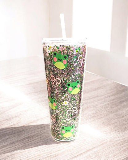 LIVE-CUP Snowglobe Glitzer, Lava, Drip & Beach