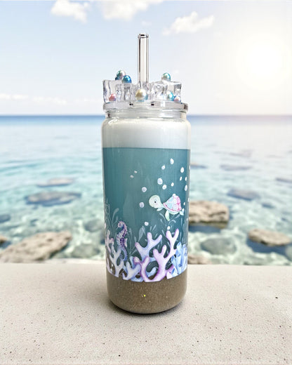 LIVE-CUP Snowglobe Glitzer, Lava, Drip & Beach