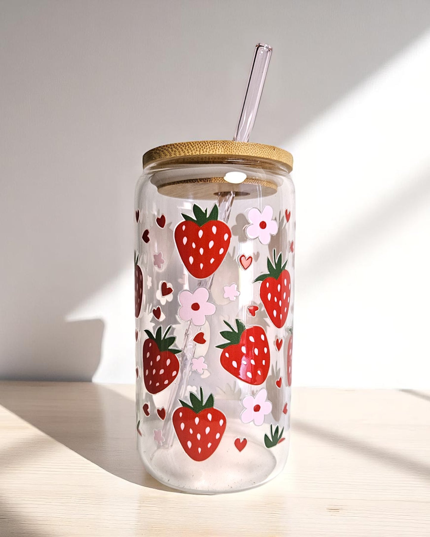Glastumbler Strawberry