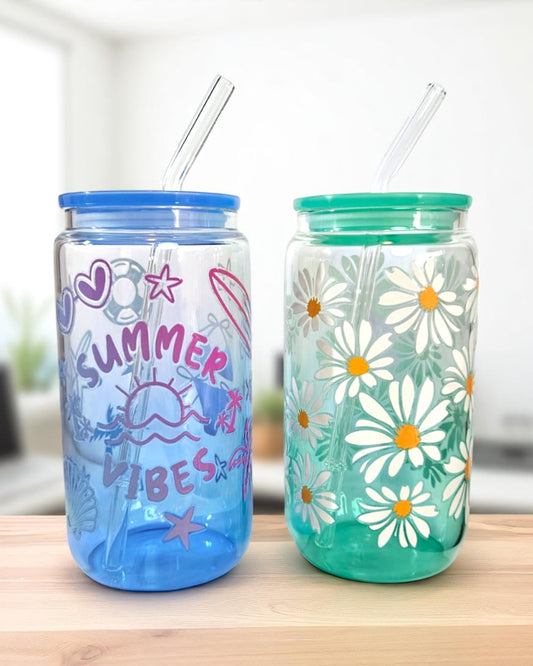 Glastumbler Colorful Summer