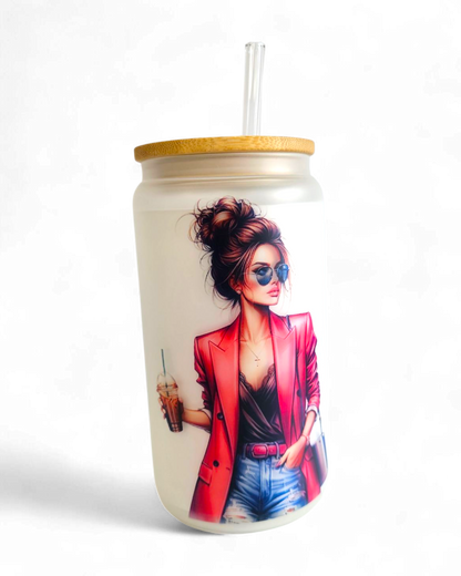 Glastumbler Boss Woman