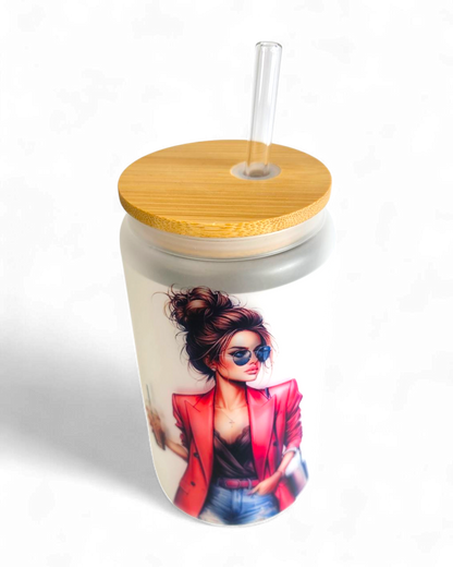 Glastumbler Boss Woman